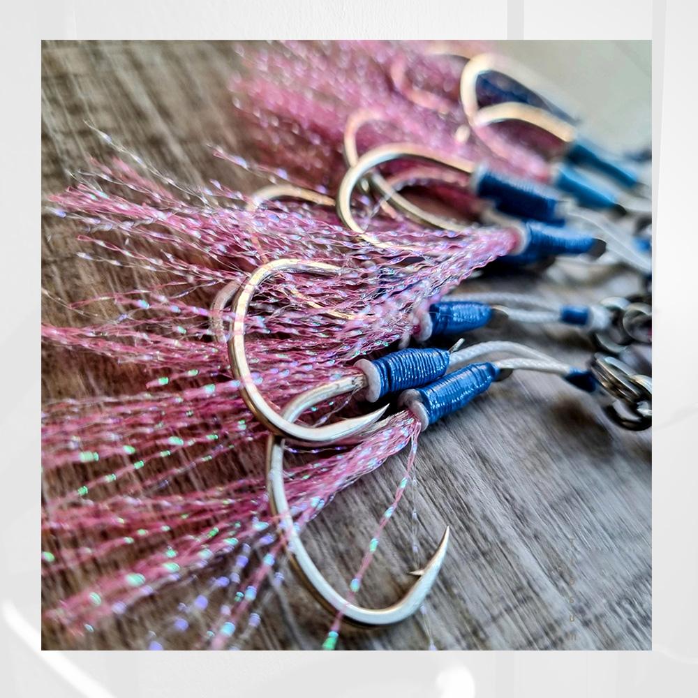 thumbnail image 2 of OCEAN CAT Fishing Assist Hook Spirit Circle Hook Double Stinger Jigging Size 9/0 (2 Pack) 2 of 5